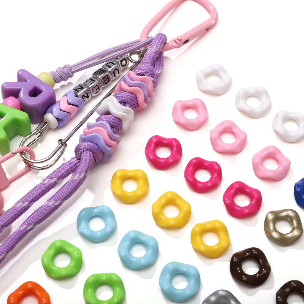 5/20 Sztuk Akrylowe Malowane Natryskowo Warstwowe Koraliki Do DIY Naszyjnika Bransoletki Kolczyków Tworzenia Biżuterii Akcesoria Rzemieślnicze