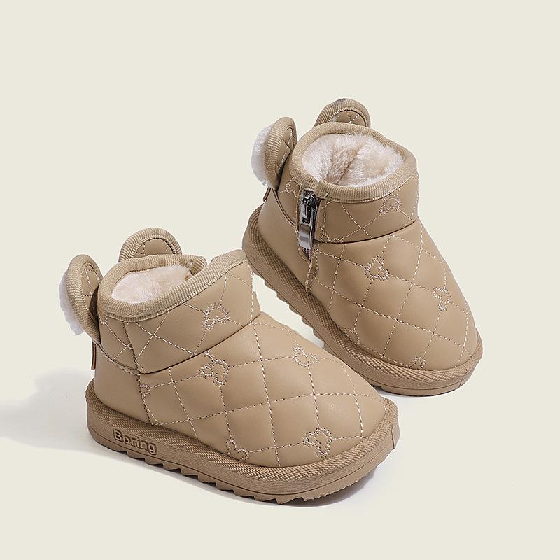 Unisex Warm Waterproof Baby Snow Boots with Velvet, Ages 1-6