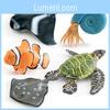 Realistische PVC Oceaan Dier Model Set Met Manta Rog Groene Schildpad Clownvis Nautilus En Pijlstaartrog Voor Decoratie En Spel