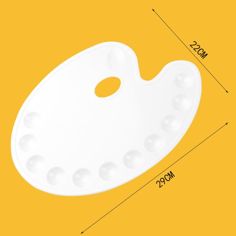 Oval Plastic Painting Palette for Gouache & Acrylic Paints белый