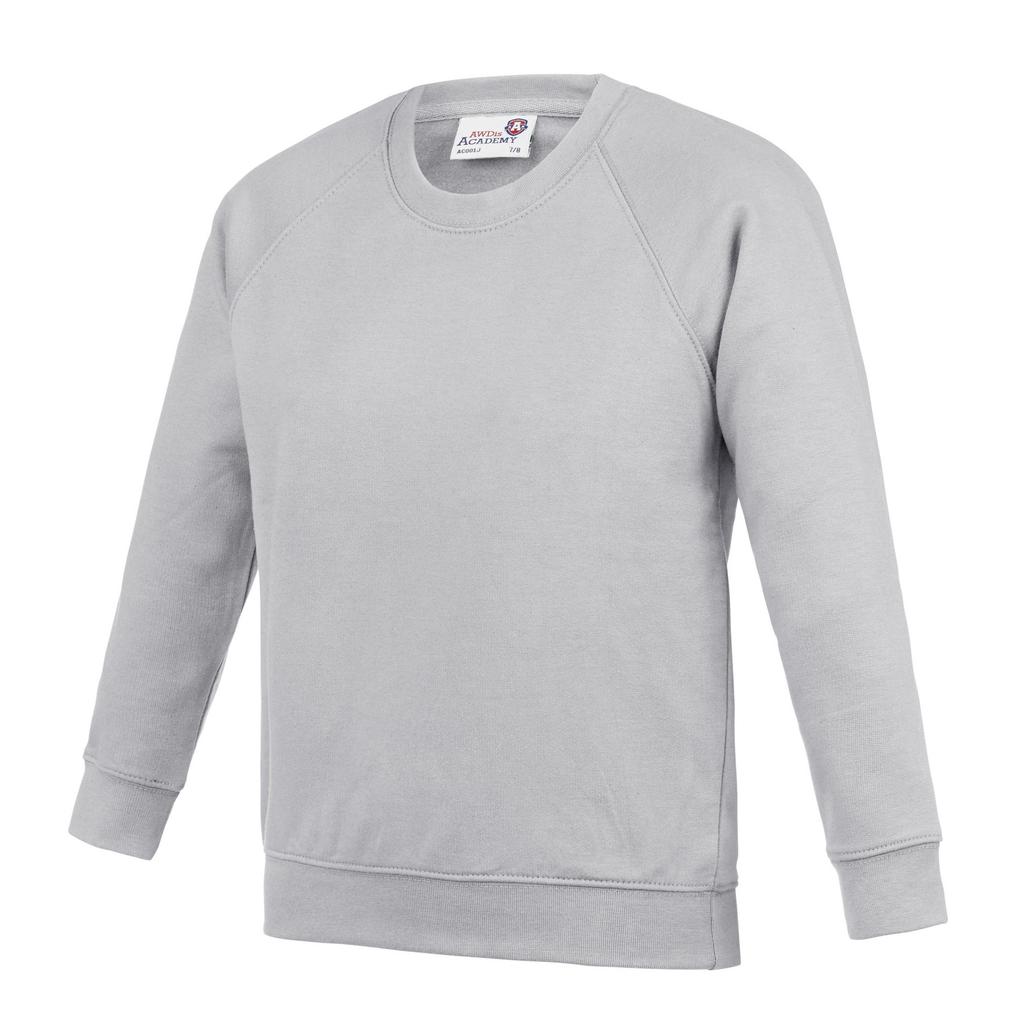 Awdis Academy Childrens/Kids Crew Neck Raglan School Sweatshirt (Pack of 2)