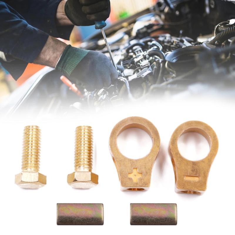 Quick Install Brass Car Battery Terminals with Strong Iron Construction Electric Connectors for Reliable Performances