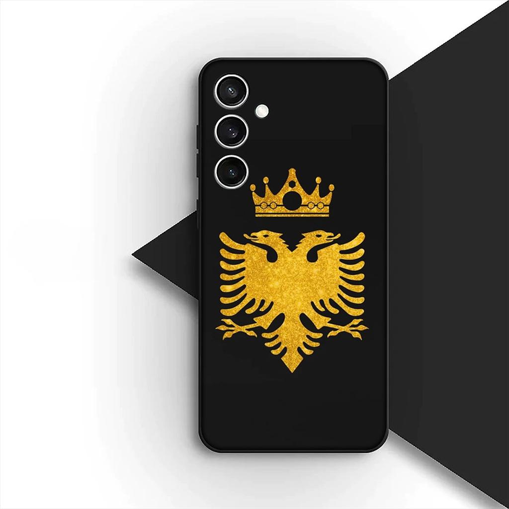 Soft Cover for Samsung Galaxy S24 S25 S23 FE Ultra Plus S7 Edge S25+ S23+ A56 5G Casing Phone Case Albania Love Albanians Flag