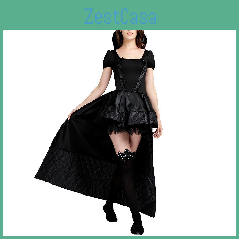Enchanting Black Queen Princess Witch Costume Dress For Fantasy Themed Events