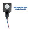 Mini PIR Sensor Switch Human Body Infrared Motion Detector Waterproof Outdoor Adjustable for LED Floodlights and Lights