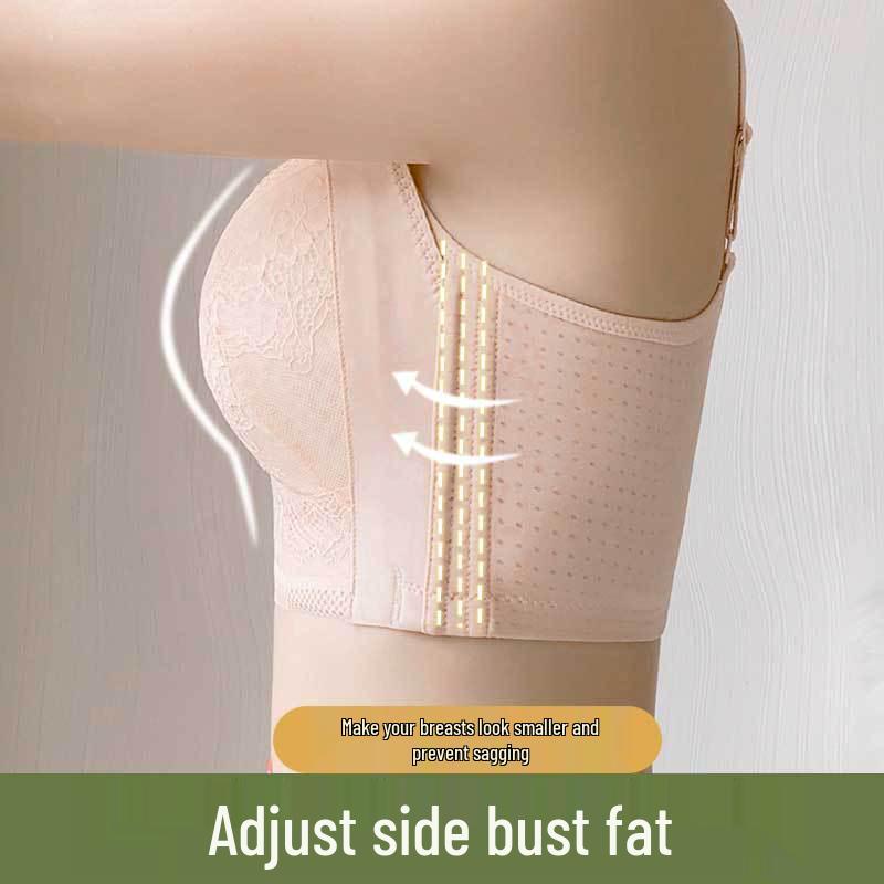 Plus Size Full Coverage Minimizer Bralette - Anti-Sagging, Side Support, Push Up for Big Busts