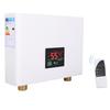 Water Heater 5500W   Lectric Tankless Water Heater Wall-Mounted with LED Display and Remote Control for Home RV Kitchen Bathroom, White