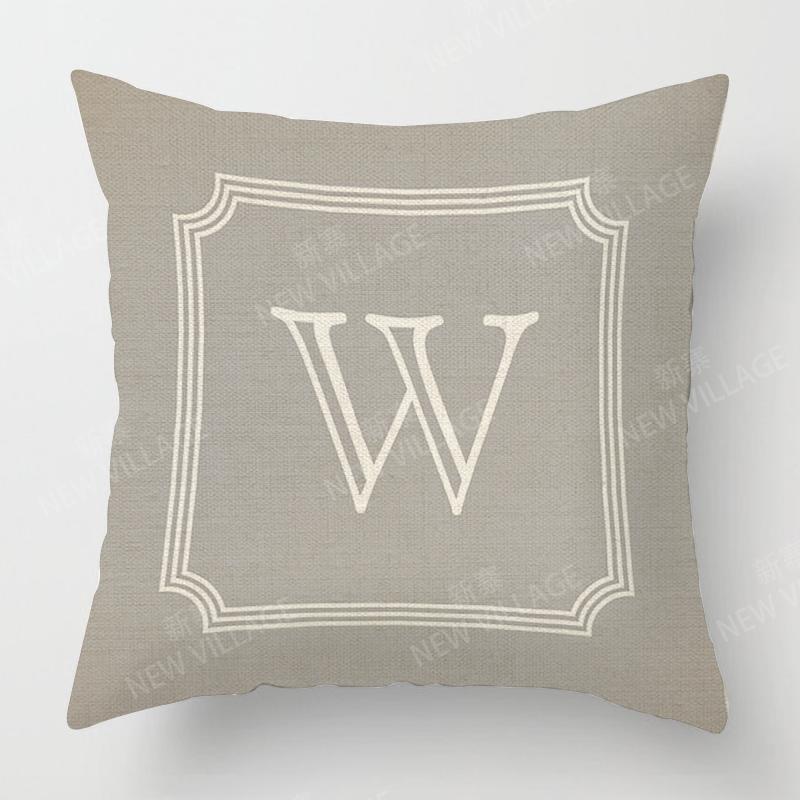 Home Living Room Fashion Grey Letter Decoration Cushion Covers Linen Throw Pillow Covers45*45 Pillowcase 40x40cm 50x50 45x45