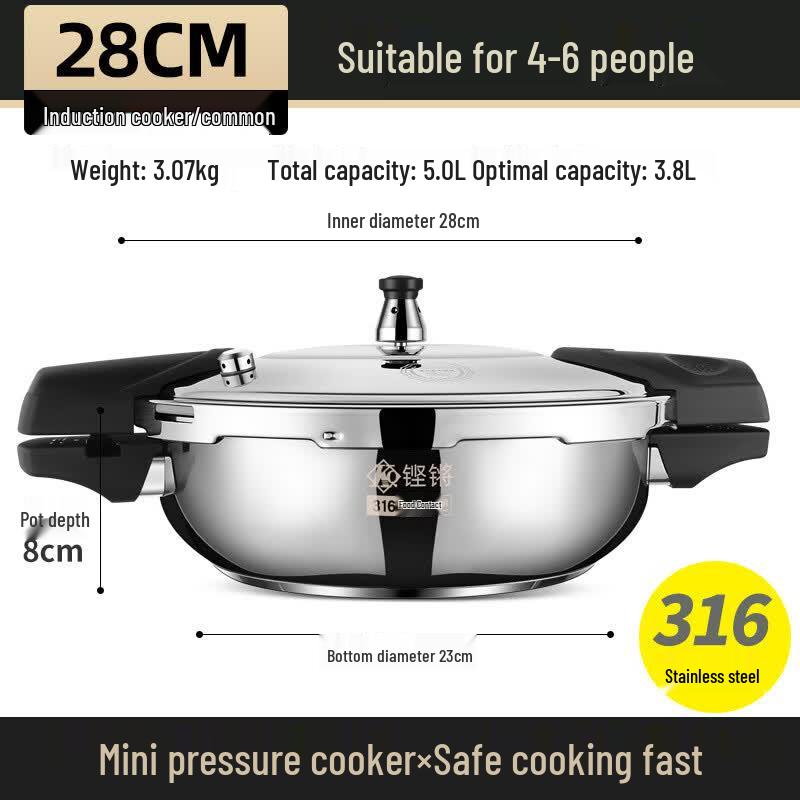 Lijia 316 Stainless Steel Universal Pressure Cooker