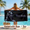 Custom Text Beach Towel, Soft Absorbent Swimming Multi-use TowelScream Ghostface