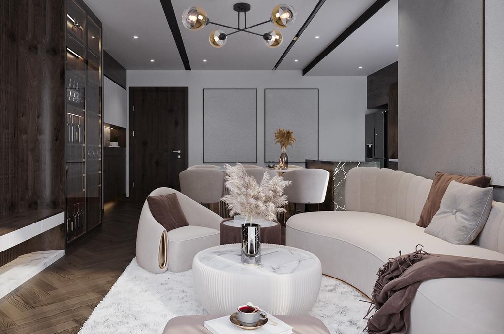 Asturia Black Ceiling Lamp 4-Flat Golden Lamp E27