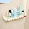 Punch Free Cloud Suction Cup Storage Rack Wall Mounted Wall Display Shelf  Bathroom