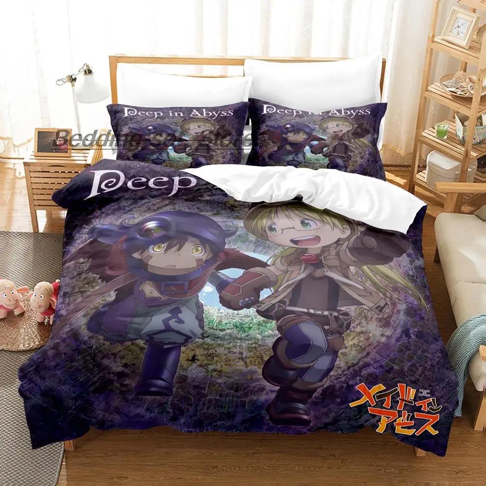 New Made In Abyss Bedding Set Single Twin Full Queen King Size Bed Set Aldult Kid Bedroom Duvetcover Sets 3D Anime Bed Sheet Set