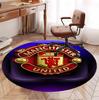 Manchester United F.C Pattern Round Rug, Indoor/Outdoor Mat, for Picnic, Gameroom, Bedroom, Office, Living Room, Home Decor Carpet, Birthday Gift