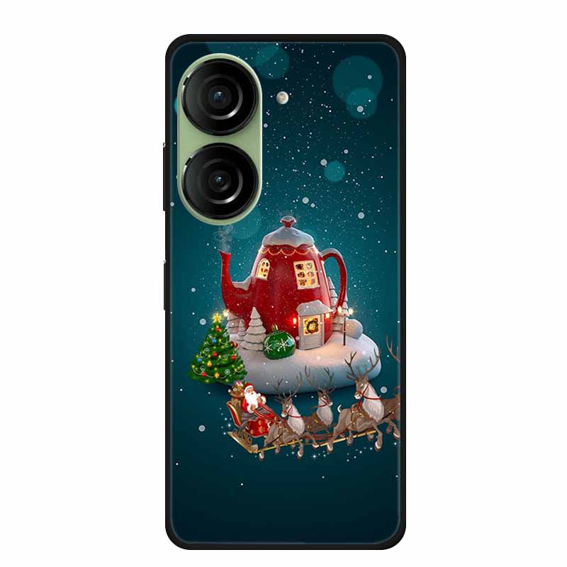 Christmas Phone Case For Asus Zenfone 10 5G AI2302 Cases Soft Silicone For Asus Zenfone 9 AI2202 Shockproof Cover Bumpers Funda