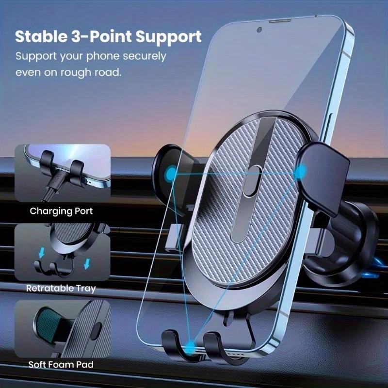 Universal Car Air Vent Mount 360 Rotating GPS Phone Holder Sucker Bracket for  and Safe Driving