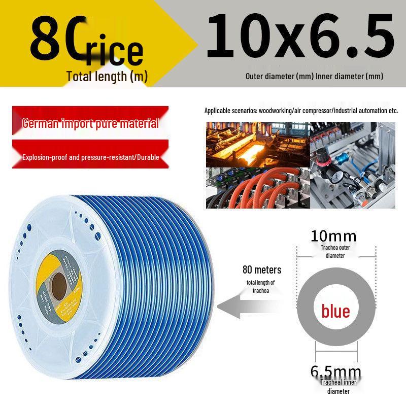 Transparenter Hochdruck-Explosionsgeschützter PU-Luftschlauch für Luftkompressoren (Größen: 6/8/10/12/14/16mm)