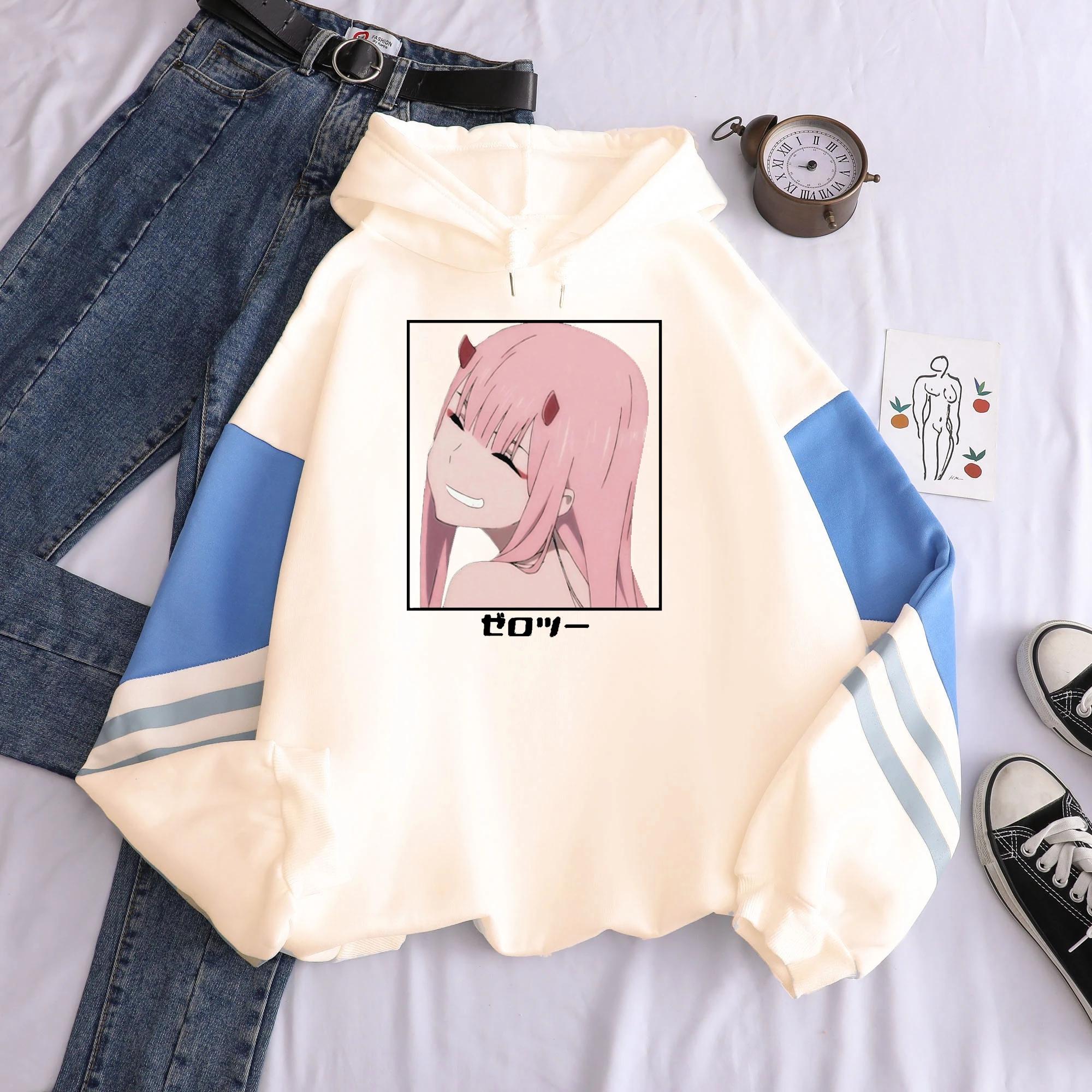 

Zero Two Cute Print Hooded Darling In The Franxx Anime Streetwear Men Women Casual Hoodies Harajuku Comfortable Sweatshirt 4XL синий/хаки