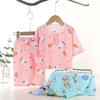 Summer Cotton Pajama Set Thin Air Conditioning Wear for Kids Baby Home Loungewear