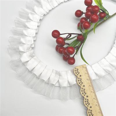 Elegant and Exquisite 4CM Double Folds Transparent Chiffon Lace Clothing Clothing Hem Diy Accessories Multi-color Lace Webbing Crafts Making Ribbons