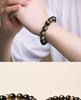 7A Grade Natural Gold Obsidian Zodiac Guardian Buddha Bracelet for Men and Women - Benming Year Black Obsidian Jewelry