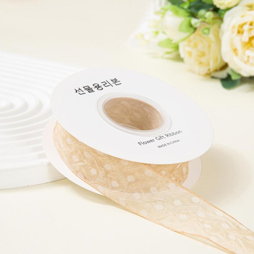 Textured Polka Dot Chiffon Ribbon for DIY Hair Bows & Accessories