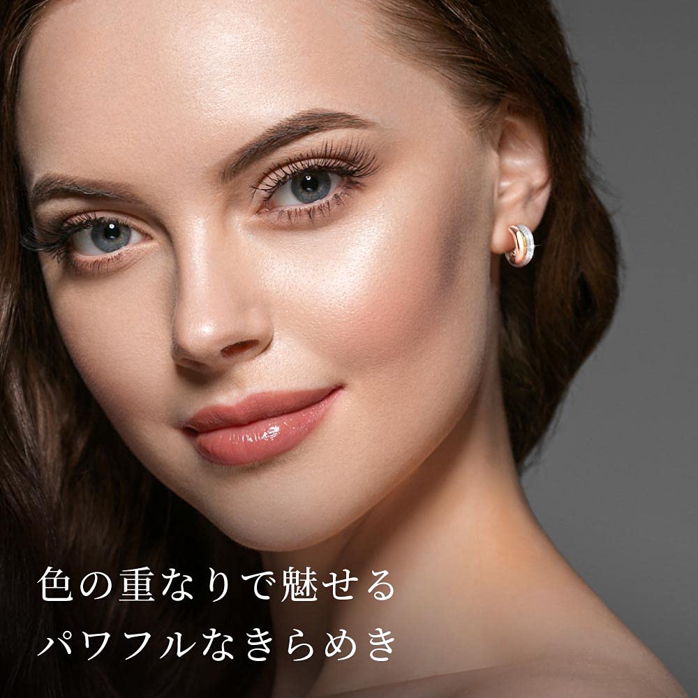 Gift from New York Earrings Hoop Earrings 3 Colors 3 Rows Platinum 18K K18 Gold Processing Brand Metal Allergy Friendly Women's