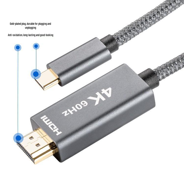 Type-C To HDMI 4K60Hz Screen Mirroring Cable for Phone/Computer To TV