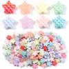 20pcs 15.5mm Acrylic Star Beads Waffle Rhombus Pentagram Loose Beads For Jewelry Making DIY Bracelets Necklace Phone Key Chain