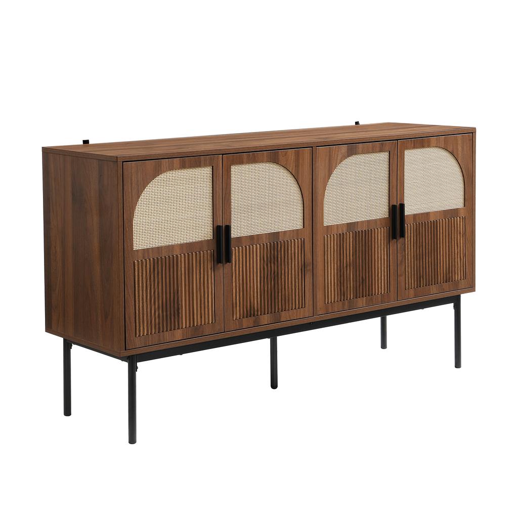Credenza Moderna e Semplice Credenza Moderna Armadietto Credenza Contenitore Buffet Set Soggiorno, 140L x 40P x 80A(centimetro)