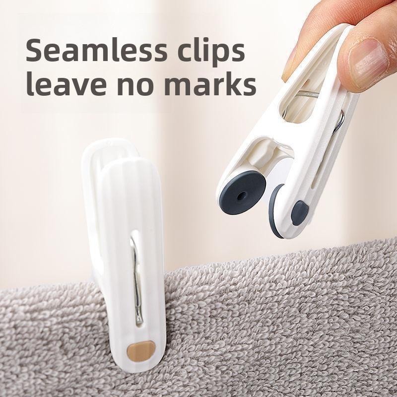 Multi-functional Plastic Invisible Clip Clothes Hanger, Household Clothes Rack, Clothing Wind-proof Fixation Clip, Socks and Bed Sheets Drying Clip
