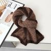Korean version ins style Internet celebrity new double-spell contrasting color scarf women's autumn and winter warm versatile high-end neck