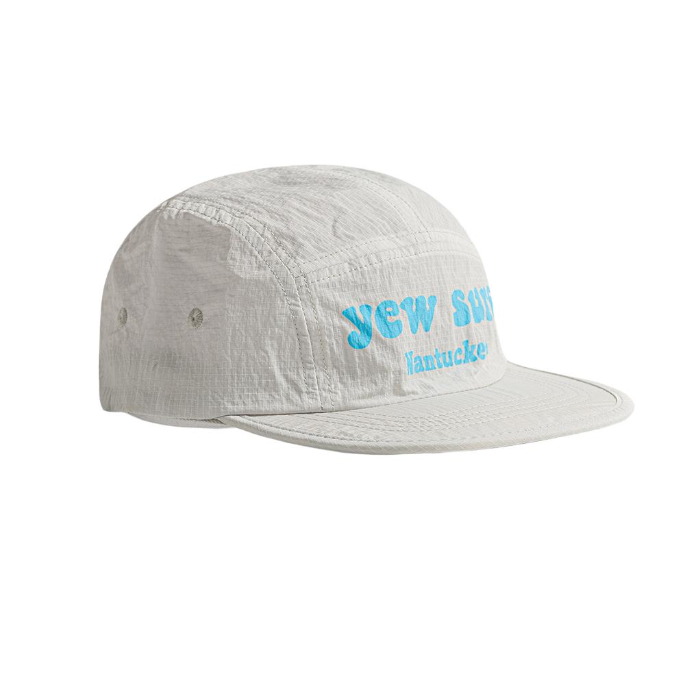 Unisex Letter Print 5 Panel Camp Cap Grid Fabric Quick Dry Breathable Lightweight Adjustable Outdoor Running Casual Sun Hat 54-59