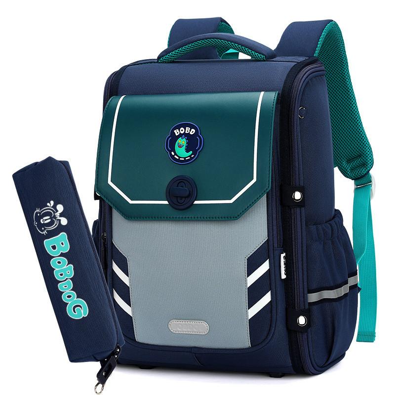 Nouveau Sac à Dos Orthopédique Style Britannique pour Garçon Sacs d'École Enfants simple Sacs à Dos Espace Pour Filles kawaii Sac à Dos d'École pour Enfant gray
