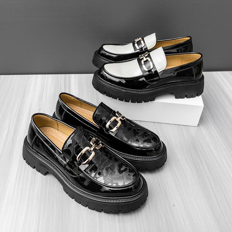 Size 38-46 Loafers Men Thick-soled Durable and Casual Fashion Brand Leather Shoes Business Travel and Banquet Shoes Men