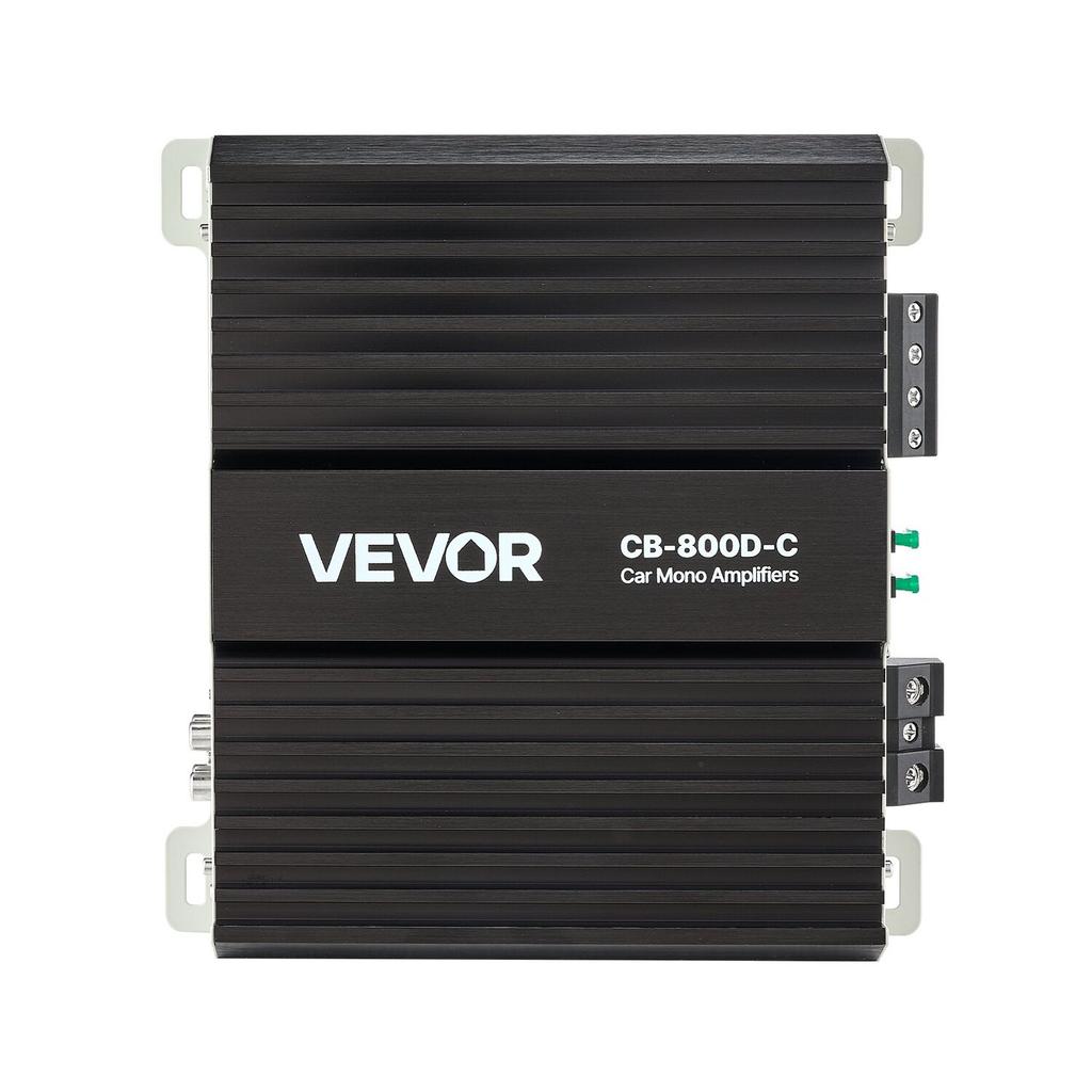 Monoblock Car Amplifier, 800W RMS MAX, 1/2/4 Ohm Stable, 1-Channel Class D Car Audio Amplifier with Remote Subwoofer Level Control, Low Pass Filter,