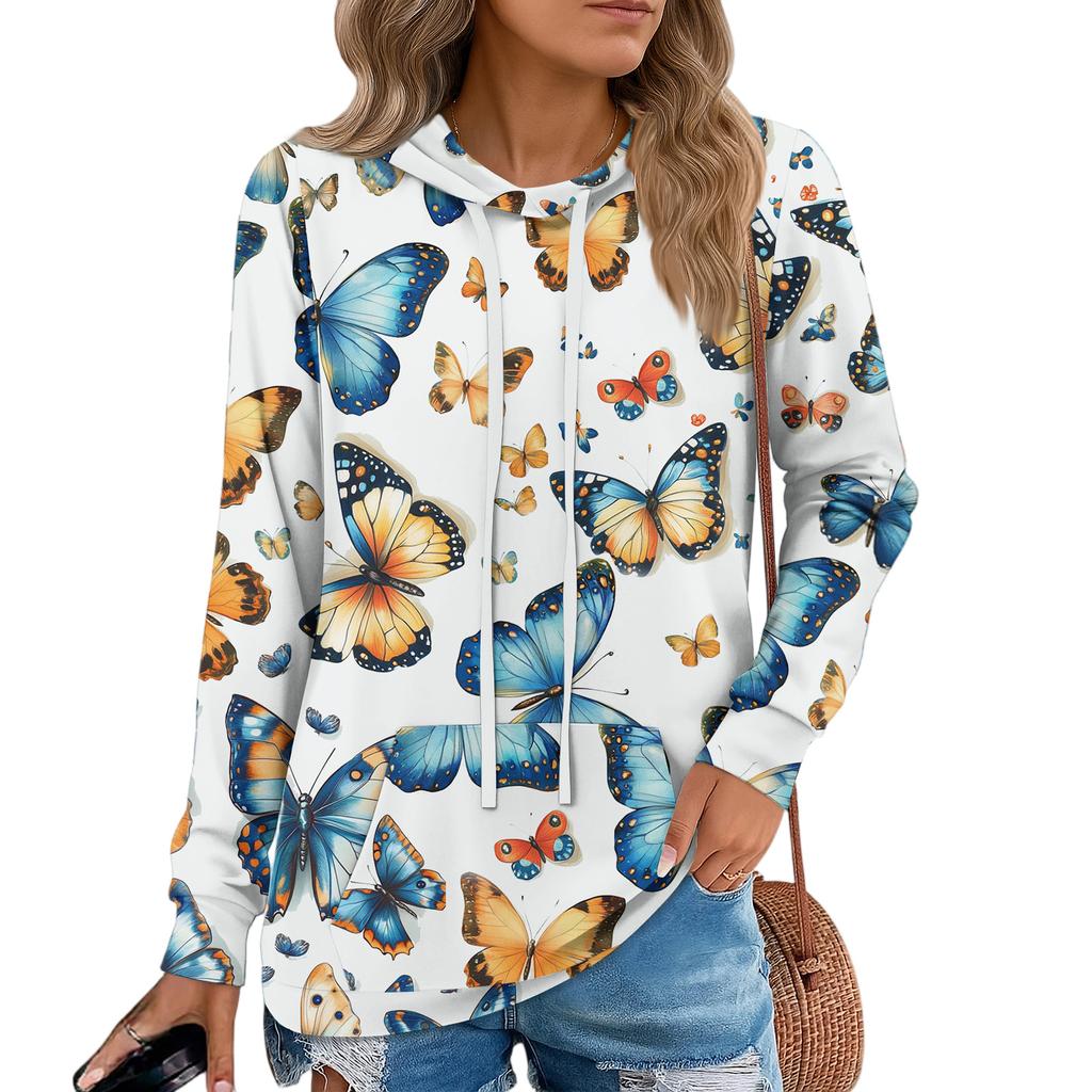 Womens Pullover Hoodies Teen Girls Fashion Hooded Sweatshirt Womans Fall Tunic Top