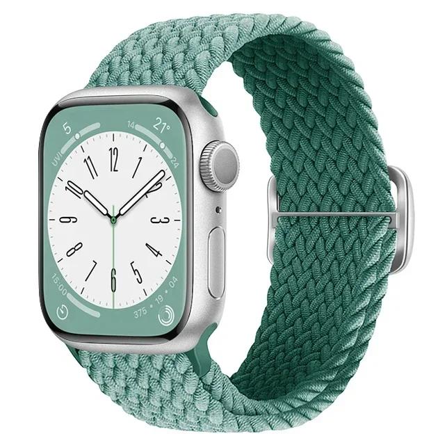 Nylon Strap for Apple Watch Ultra 2 Band 49mm 40mm 44mm 41mm 38 45mm Elastic Braided Loop Bracelet IWatch Series 9 8 7 6 SE 5 4