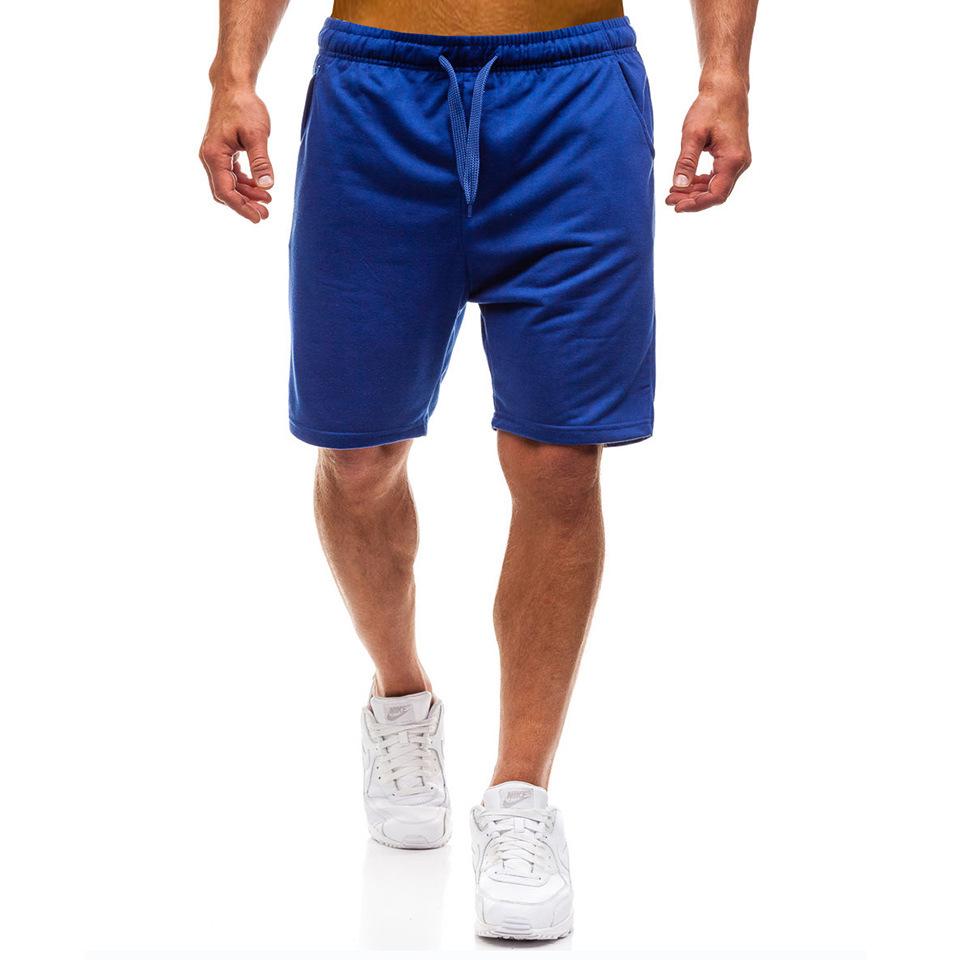 Men's Summer Casual Solid Color Elastic Waist Sports Shorts