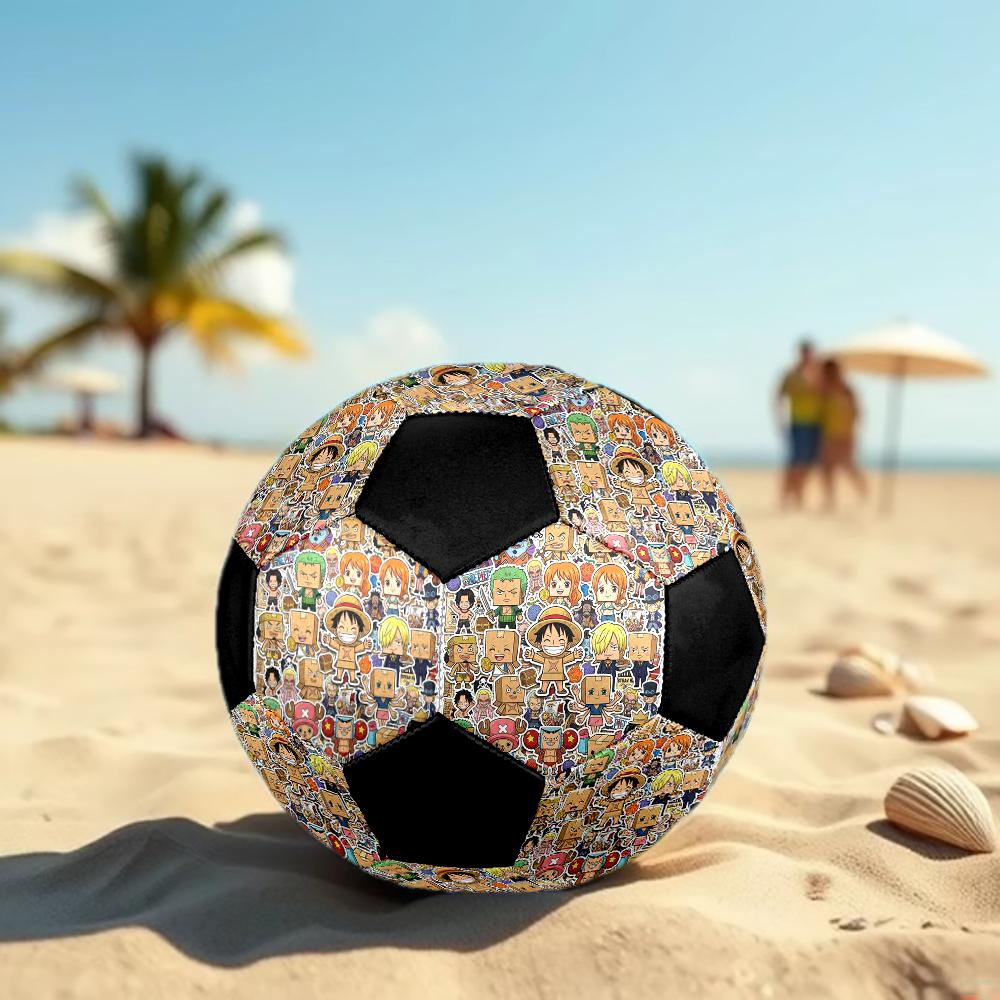 1pc One Piece Football Soccer Ball Size 5 Indoor Soccer Ball Fashion Colorful  Backyard Game -Great For Sports Fans Gift HE72