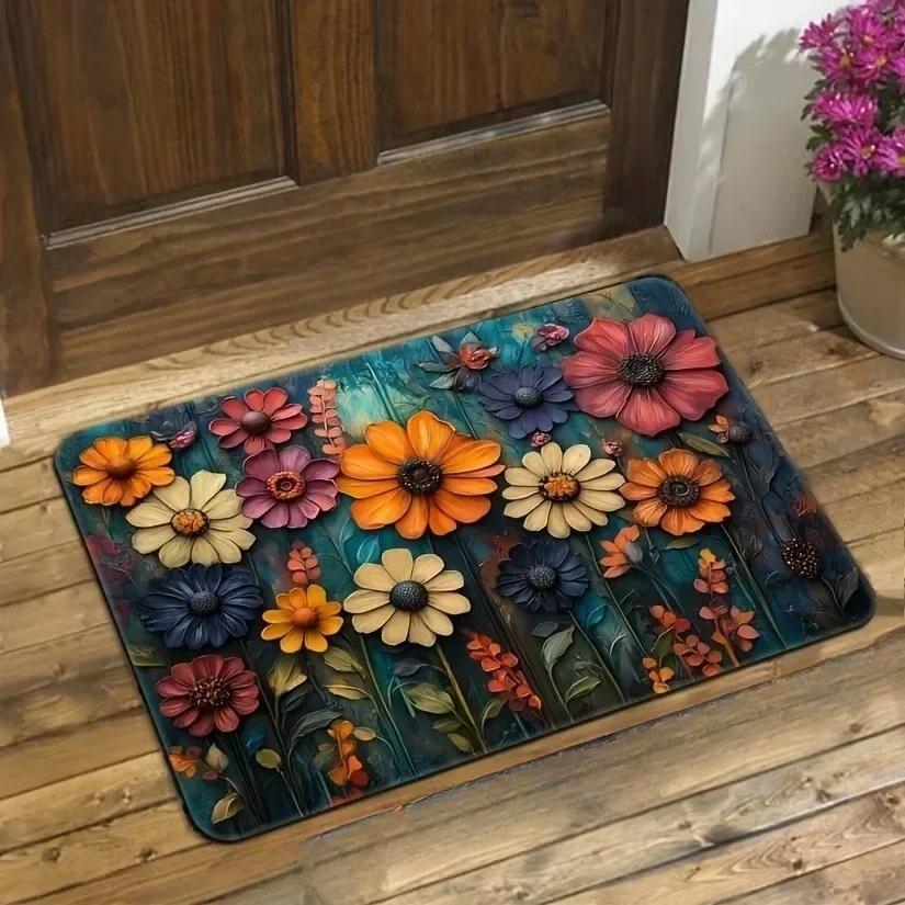 1PC Welcome Home Charactor Door Mats Kitchen Rugs Non-Slip Pop Design Bedroom Rugs Bath Mat Carpet for Home Sink Laundry Decor