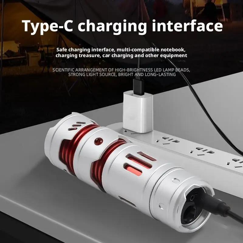 Mini EDC Flashlight Rechargeable Pocket Torch Light Outdoor Camping Fishing Hiking Self Defense Emergency Keychain Flashlights