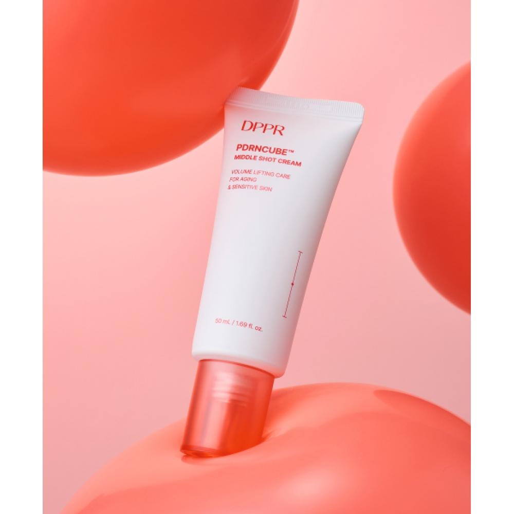 Dppr [2set] Pdrn Pdrn Cube Middle Shot 2000 Serum 30ml + Cream 50ml  + Free Dipper Peace Doll 
