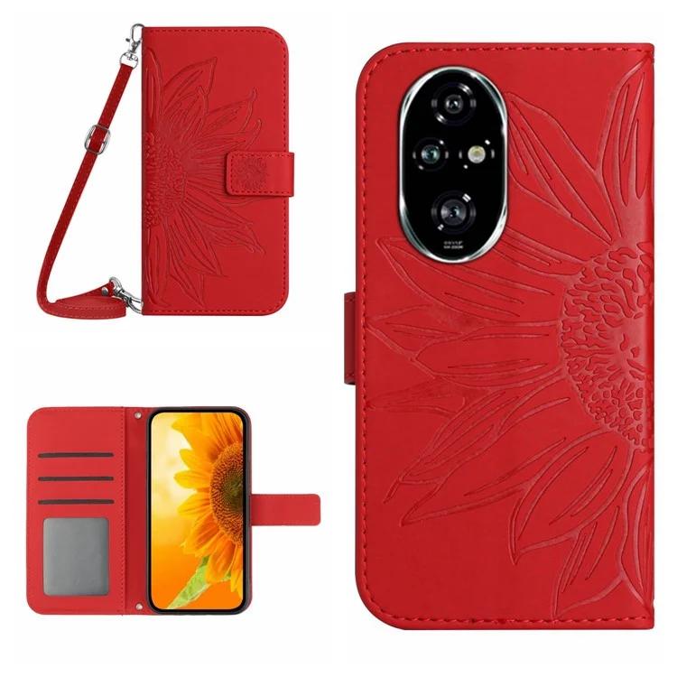 

HT04 For Honor 200 5G Case Sunflower Flip Leather Phone Cover Card Slots