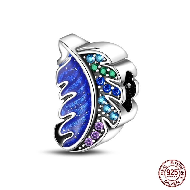 Copper Colorful Masquerade Series Sexy Mask Feather Dress Charms Beads Fit Qikaola Original Bracelets Diy Jewelry