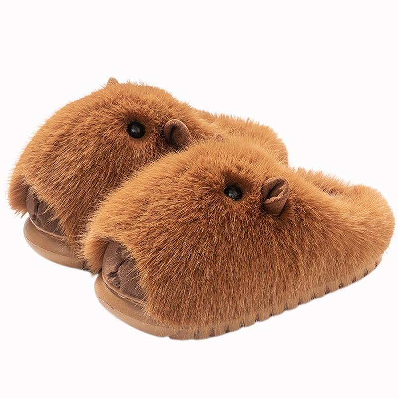 Nové pantofle podzim a zima roztomilé pantofle bavlna domácí bavlněné boty teplá platforma domácí pantofle dámské plyšové