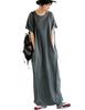 Antiqua Long Mini Fleece One Size Dark Gray Women's Dress, NA-00507, 16,