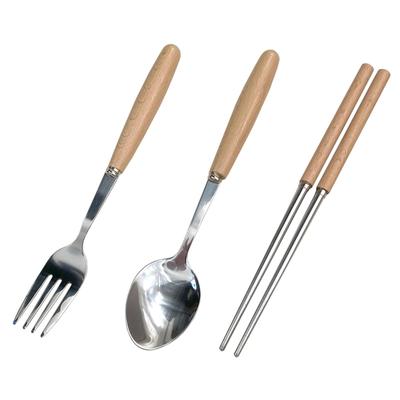 Seekdem Conjunto de Talheres de 3 Peças Utensílios de Cozinha para Acampamento ao Ar Livre Garfo Colher