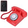 CTN8019 Revolve Dial Rotating Fixed Desk Phone Antique  Landline Vintage Telephone(Red )