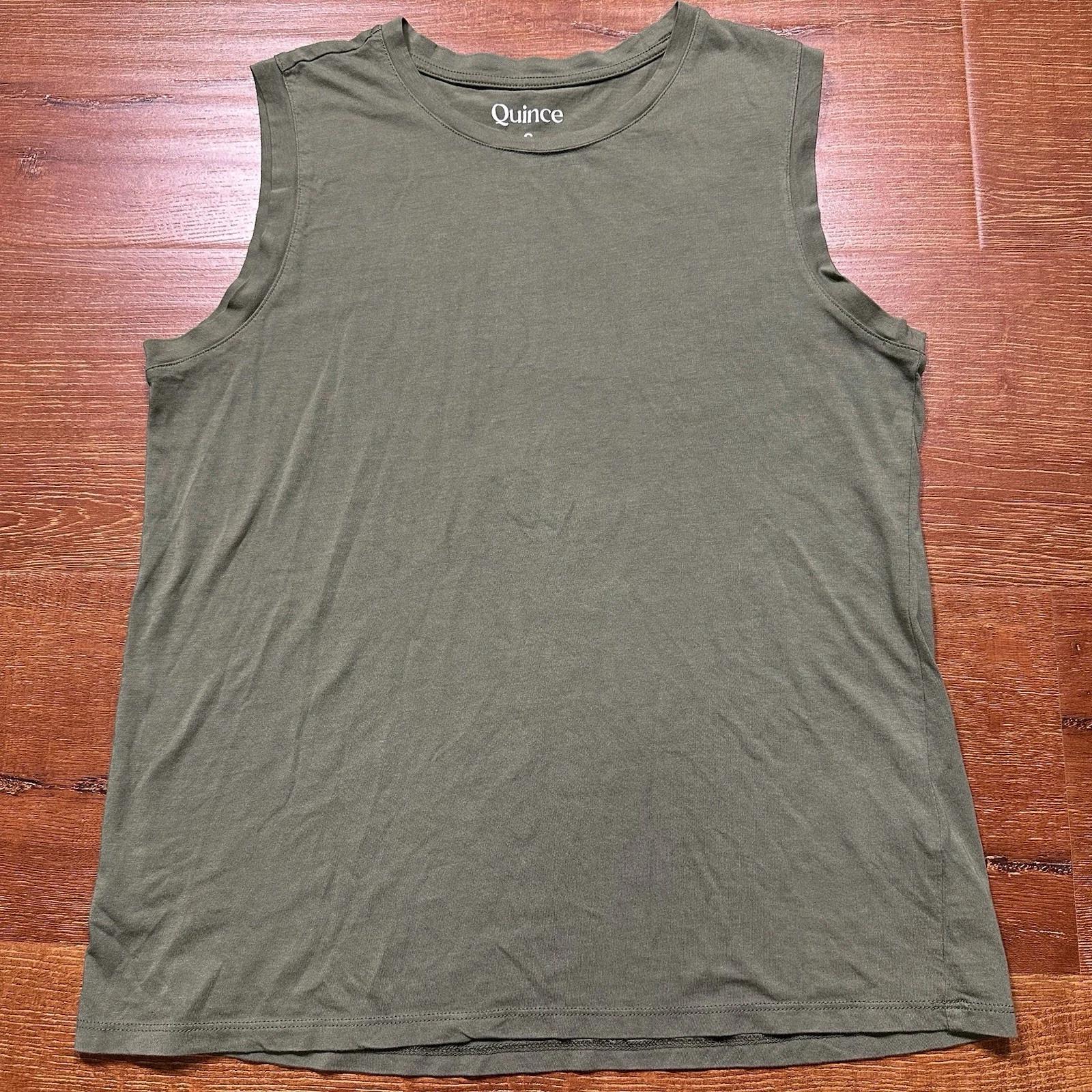 

Quince Tank Top Womens S Green Crew Neck City Minimal Modern Casual Retro Shirt L